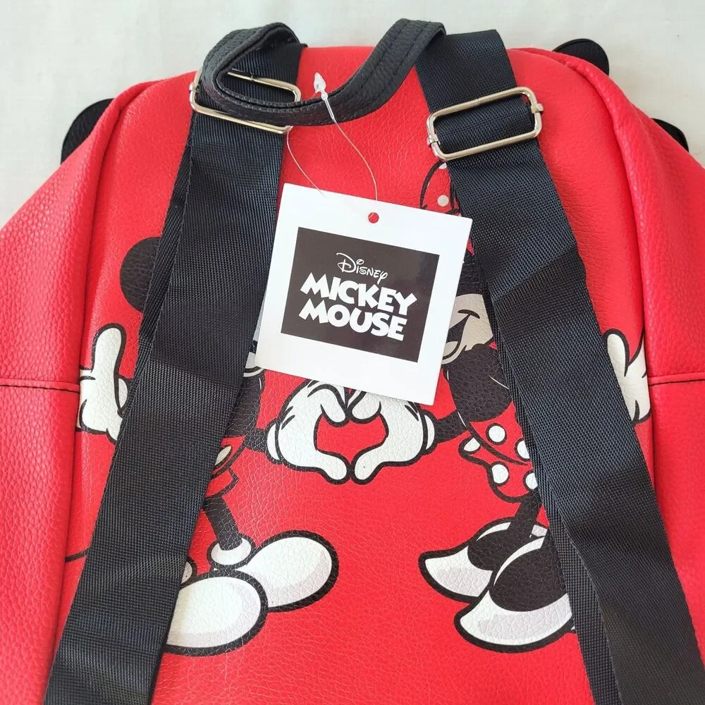 Disney Mickey Minnie Mouse Mini Backpack NWT Red